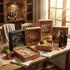 Oak Wine Cork Holder Box, Drop Slot Keepsake Display